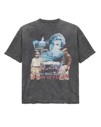 Triple Sevens Diana Tee black, Queen of Hearts tribute collage back print, back view