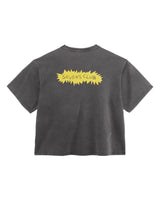Triple Sevens Envy & Greed Tee black, yellow Sevens Club starburst across the upper back, back view