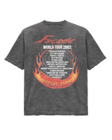 Triple Sevens Flamerock Tee black, Facade World Tour 2002 flame-lettering back print, back view