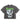 Triple Sevens Iron Face Tee black, washed tee with green Sevens lettering above a greyscale skull face, front view