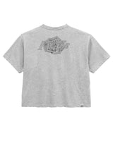 Triple Sevens Lakers Tee grey, tonal grey bar-and-shield print across the upper back, back view