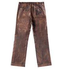 Triple Sevens Logo Leather Pant Brown