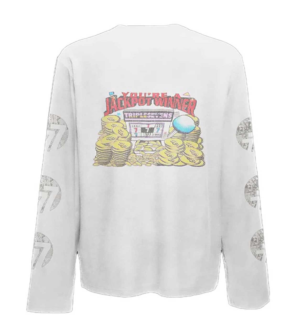 Triple Sevens Lucky Kiss L/S Tee White