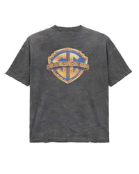 Triple Sevens Marvin Tee black, Sevens Club gold shield-crest back print, back view
