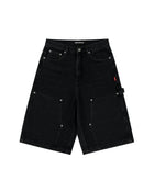 Triple Sevens Monogram Denim Shorts Black