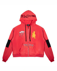 Triple Sevens Moto Complex Zip Up Hoodie Red