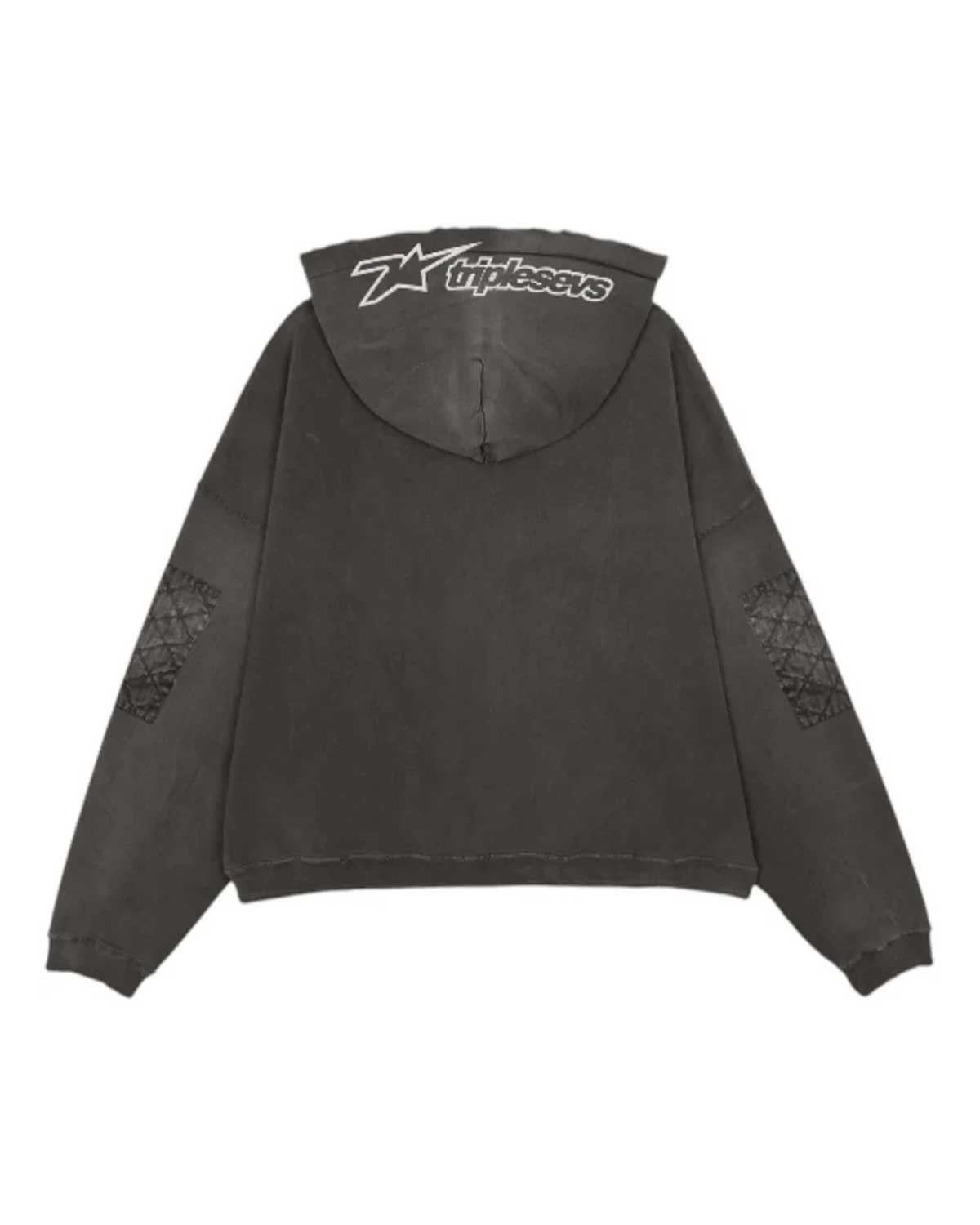 Triple Sevens Moto Hoodie Black