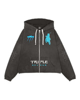 Triple Sevens Moto Hoodie Black