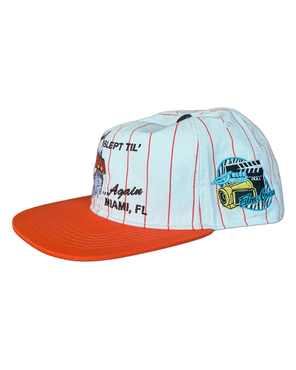 Triple Sevens Night Owl Cap Pinstripe Orange