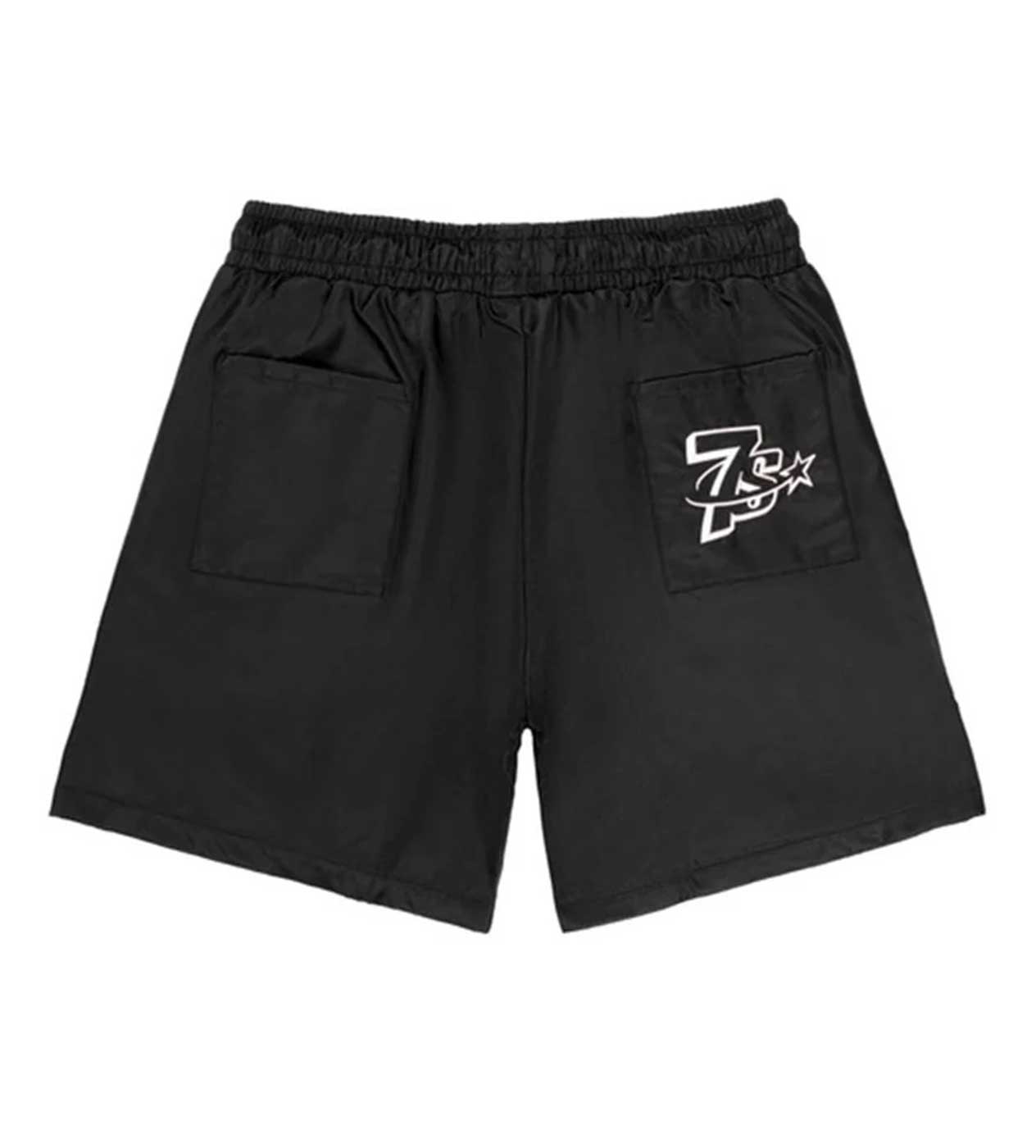 Triple Sevens Nylon Button Shorts Black