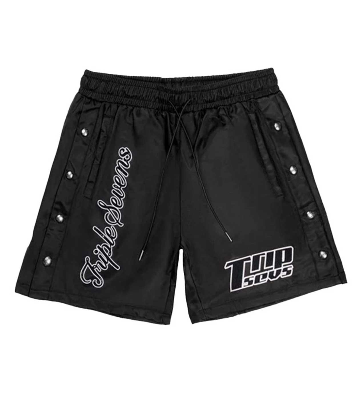 Triple Sevens Nylon Button Shorts Black