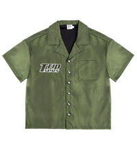 Triple Sevens Nylon Button Up Green