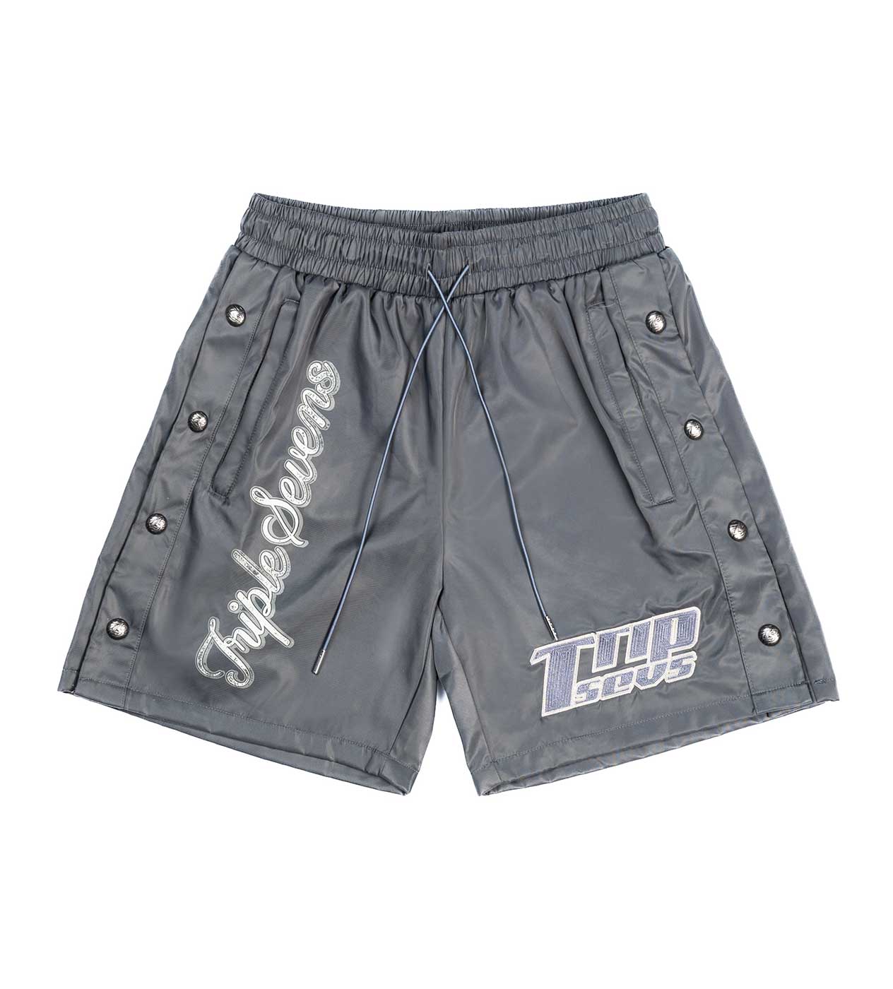 Triple Sevens x Sniper Gang 7Sniper Nylon Shorts Grey – Restock AR Triple Sevens x Sniper Gang 7Sniper Nylon Shorts Grey – Restock AR