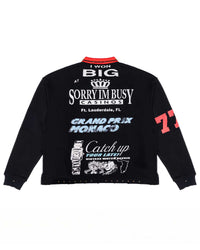 Triple Sevens Sponsor Polo Tee Black