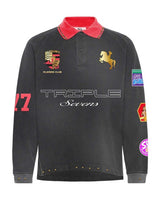 Triple Sevens Sponsor Polo Tee Black