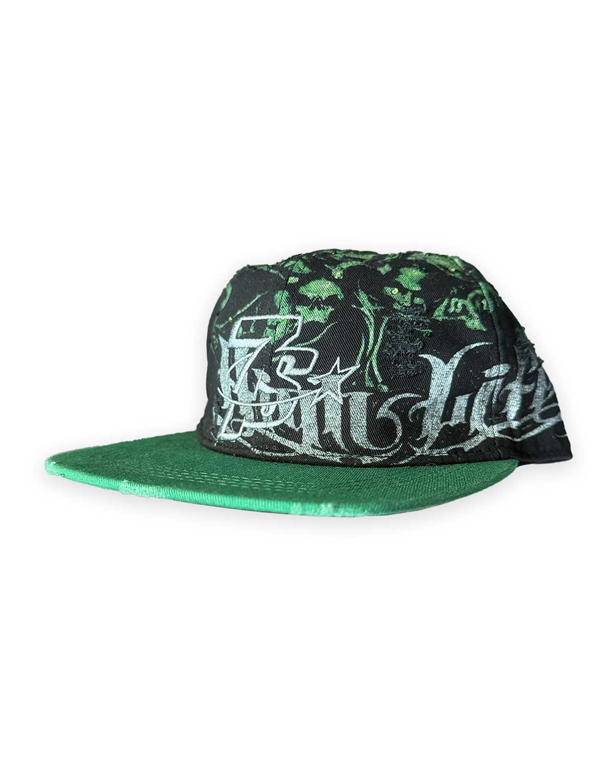 Triple Sevens Stoner Rhinestone Hat Black/Green