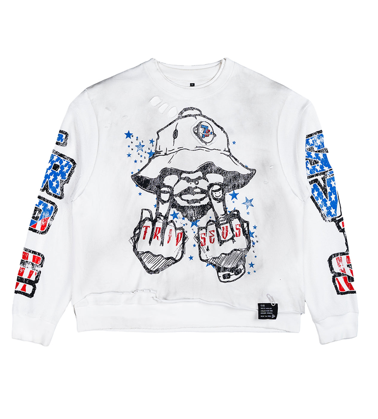 Triple Sevens Trade War L/S Tee White