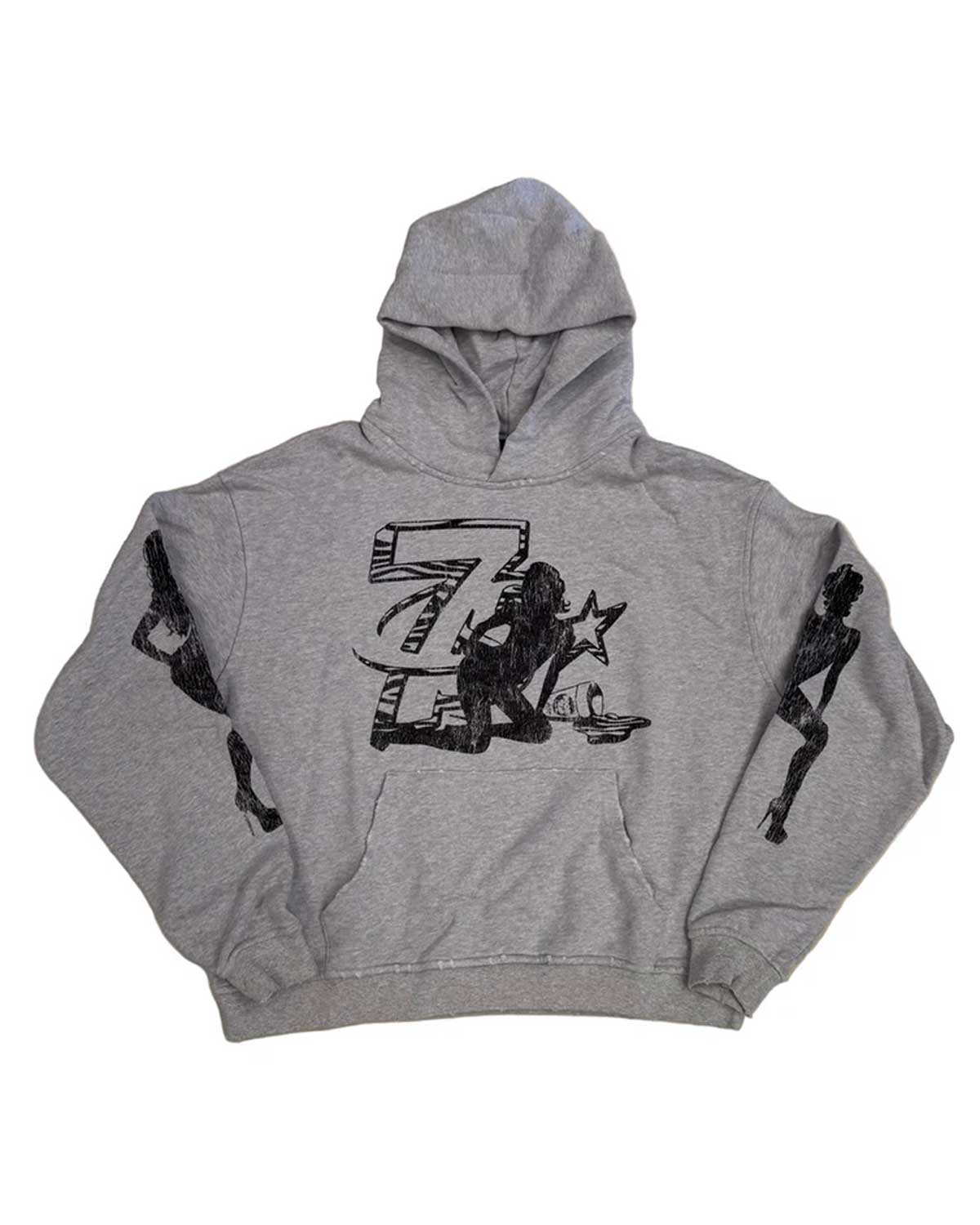Triple Sevens Trap Logo Pullover Hoodie Grey