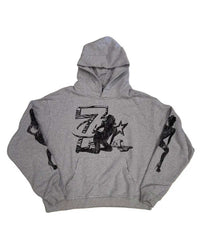 Triple Sevens Trap Logo Pullover Hoodie Grey