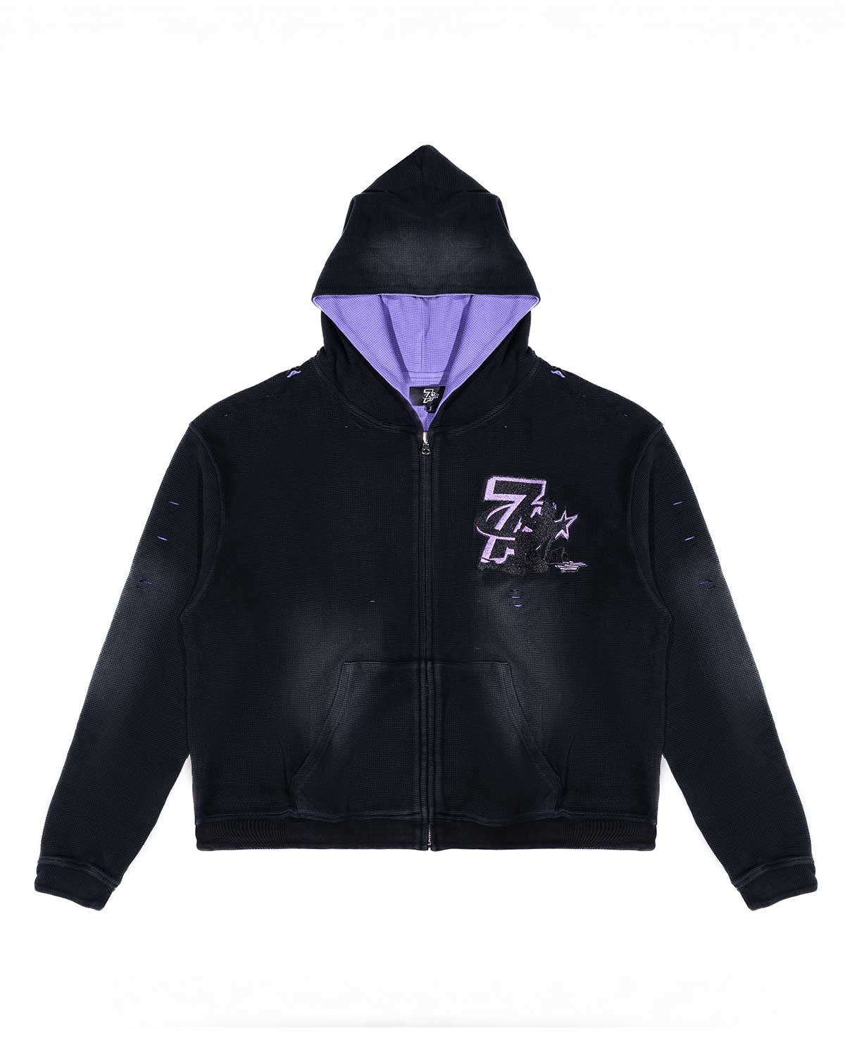 Triple Sevens Trap Reversible Zip Up Hoodie Black