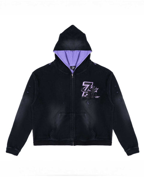 Triple Sevens Trap Reversible Zip Up Hoodie Black – Restock AR