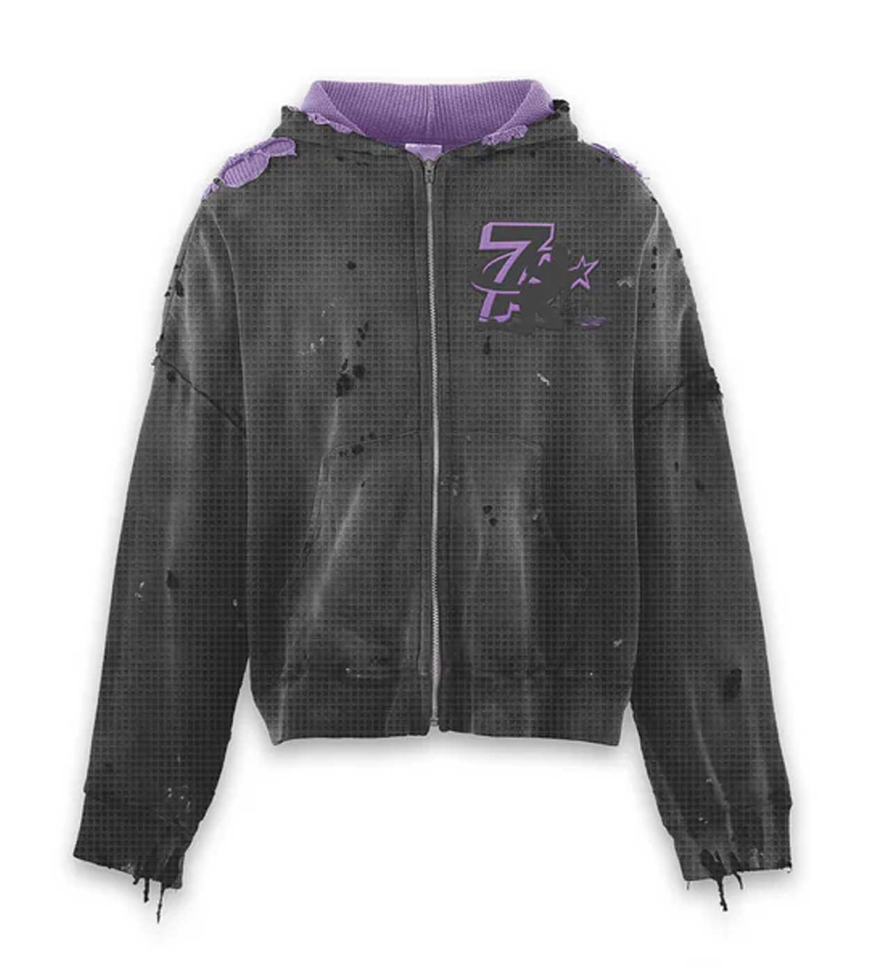 Triple Sevens Trap Reversible Zip Up Hoodie Black – Restock AR