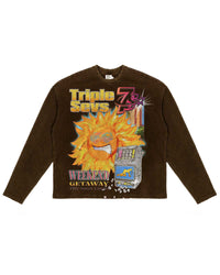 Triple Sevens Weekend Getaway Waffle Knit L/S Tee Brown