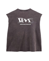 Triple Sevens Weezy Cutoff Tee black, mirrored white Sevens logo and site URL across the upper back, back view