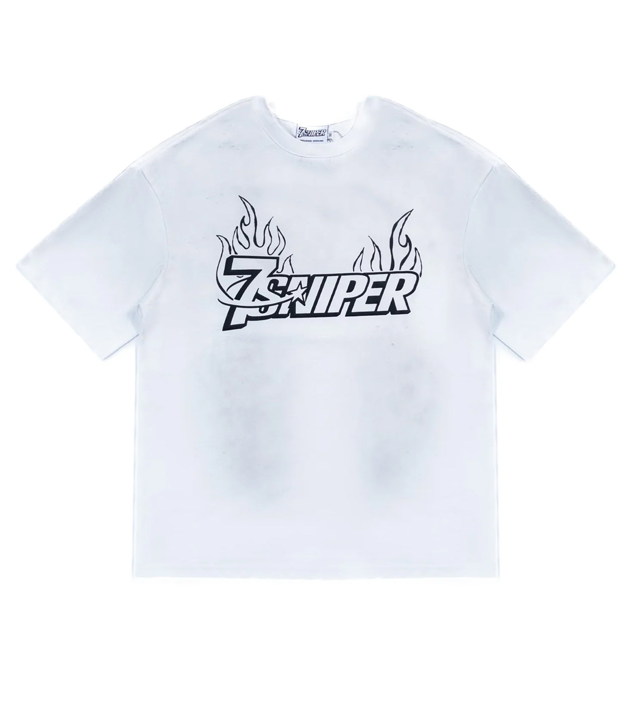 Triple Sevens x Sniper Gang 7Sniper Flame Logo Tee White – Restock AR