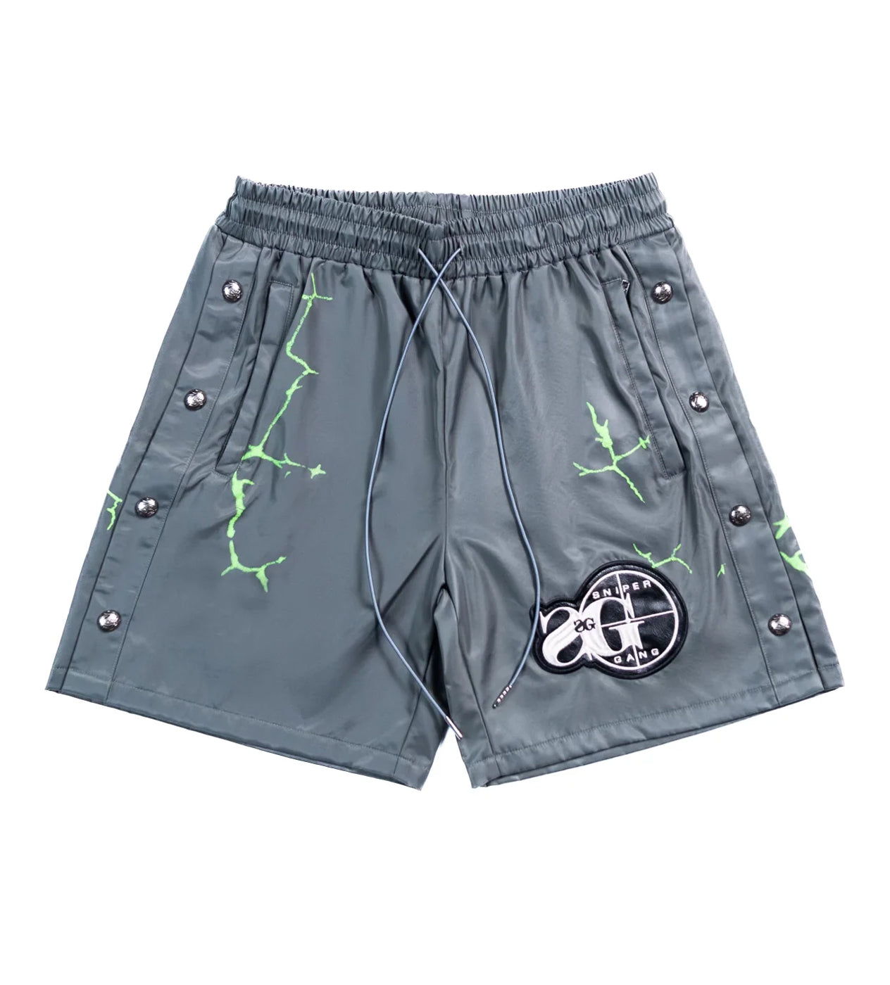 Triple Sevens x Sniper Gang 7Sniper Nylon Shorts Grey