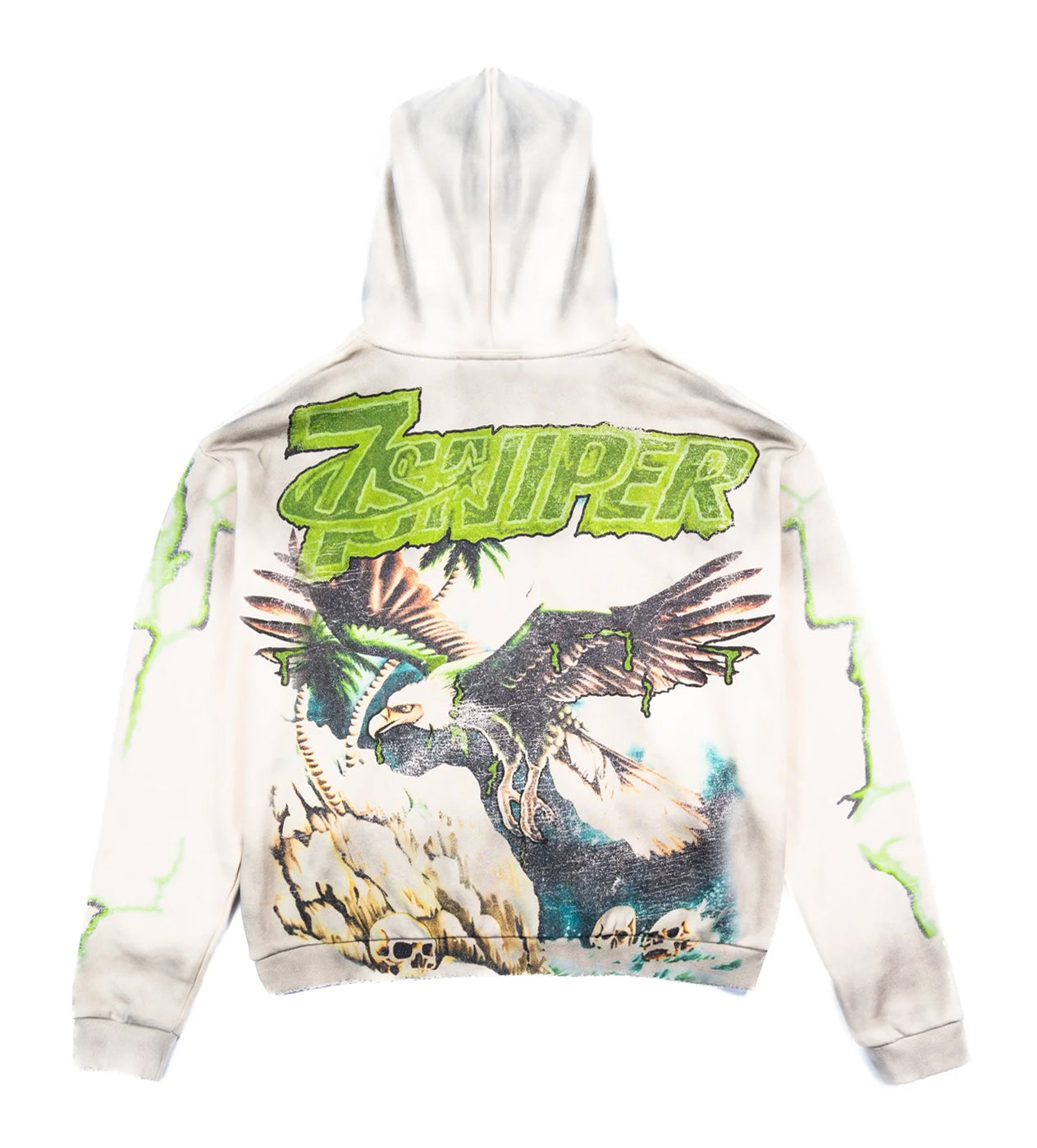 Triple Sevens x Sniper Gang Vulture Zip Up Jacket Cream