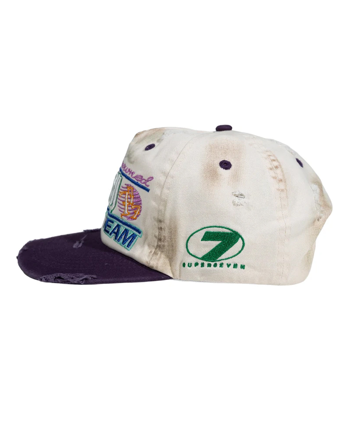 Up7Skate Dirty Meck Intl Street Team Snapback Hat White