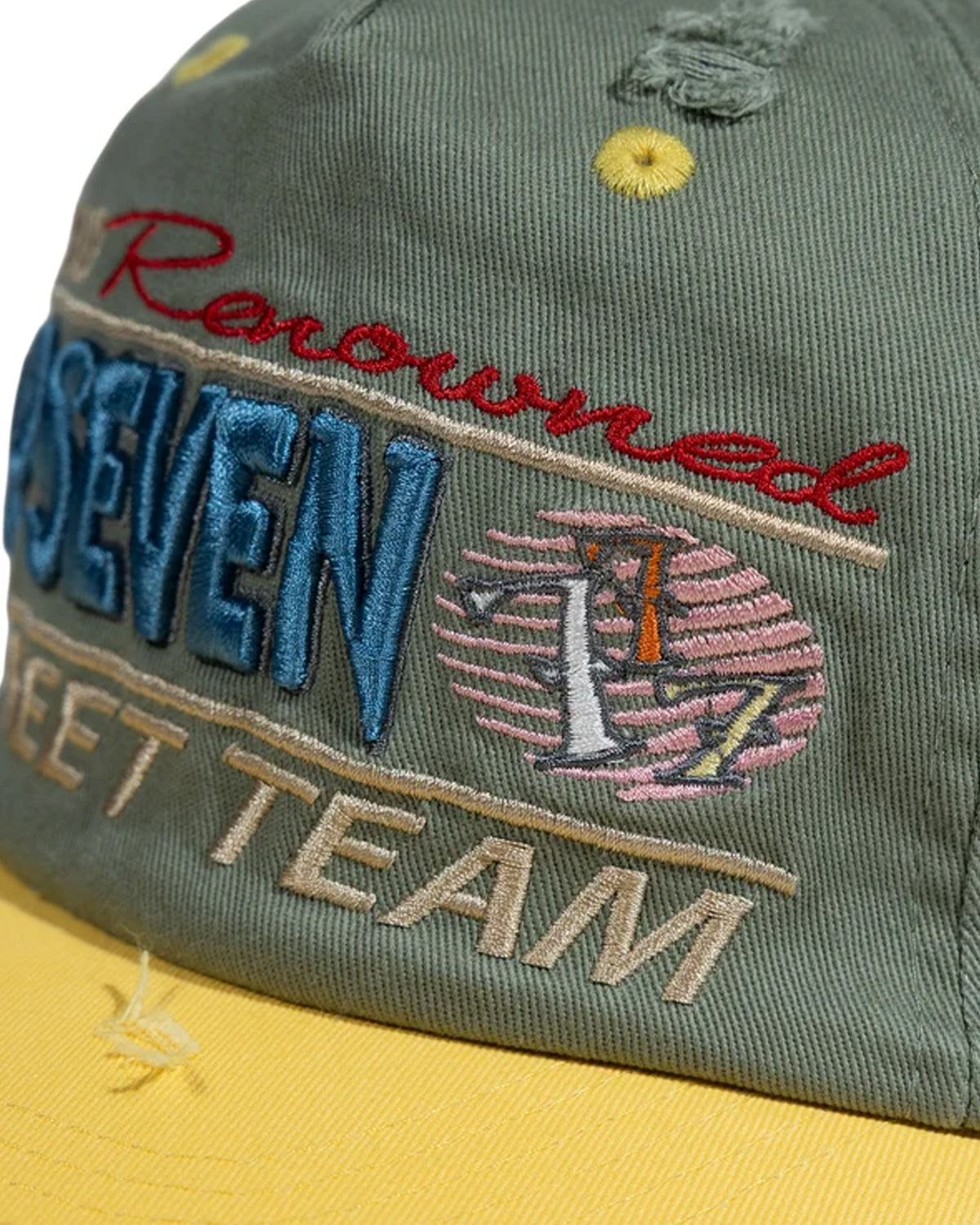 Up7Skate Green Bean Intl Street Team Snapback Hat Green/Yellow