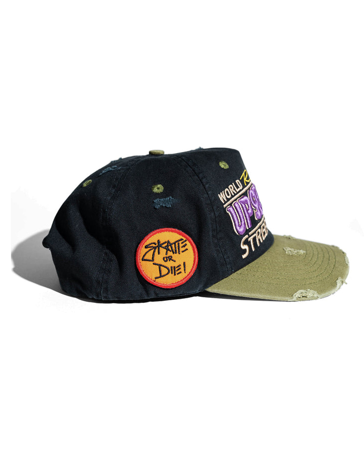Up7Skate Intl Street Team Snapback Hat Black/Green