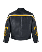 Vale Forever 14 Moto Leather jacket Black/Yellow