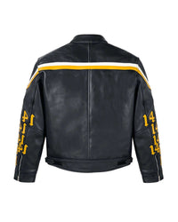 Vale Forever 14 Moto Leather jacket Black/Yellow