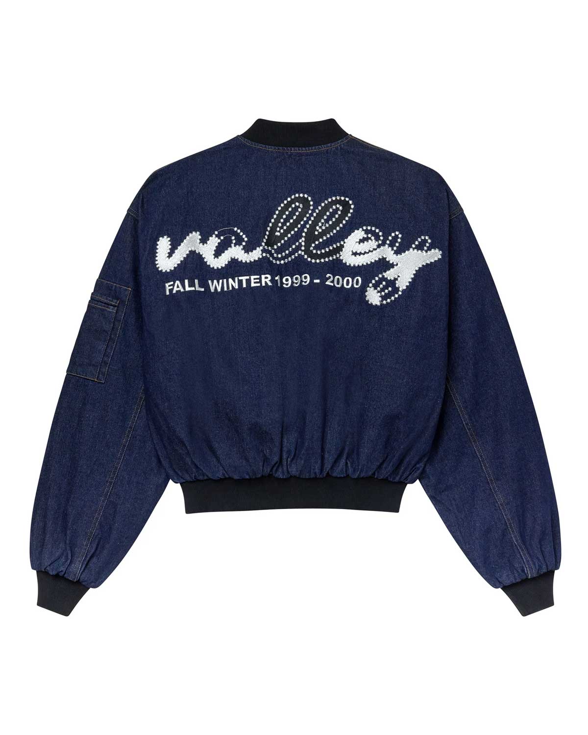 Vale Forever 1999-2000 Raw Denim Bomber Jacket Navy