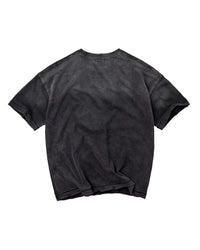 Vale Forever Big Brother Tee black, plain washed black back with raw-cut sleeves, back view