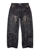 Vale Forever Black Cat Denim Jeans Black