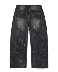 Vale Forever Black Cat Denim Jeans Black