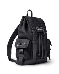 Vale Forever Black Ops Backpack black, side view showing the cargo pocket and top strap