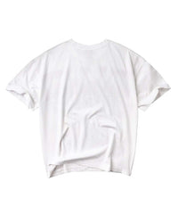 Vale Forever Bleachers Tee white, plain back view with a distressed collar and raw hem