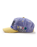 Vale Forever Blue Day Cap blue, side view of the distressed periwinkle crown