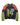 Vale Forever Boomerang L/S Tee black, long-sleeve tee with rust and olive colorblock sleeves, appliqué 14 and blue chest pocket, front view