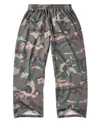 Vale Forever Camo Sweatpants Green, woodland camo sweatpants with patch pockets, back view