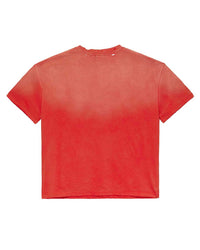 Vale Forever Casino Bling Tee red, plain sun-faded back view with a distressed collar