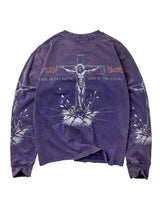 Vale Forever Concrete Cross L/S Tee Purple