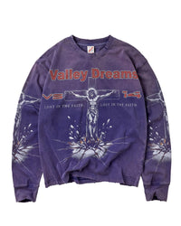 Vale Forever Concrete Cross L/S Tee Purple