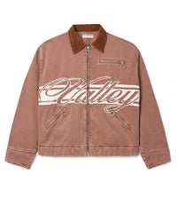 Vale Forever Cursive Trucker Jacket Brown