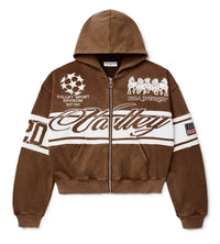 Vale Forever Cursive Zip Up Brown